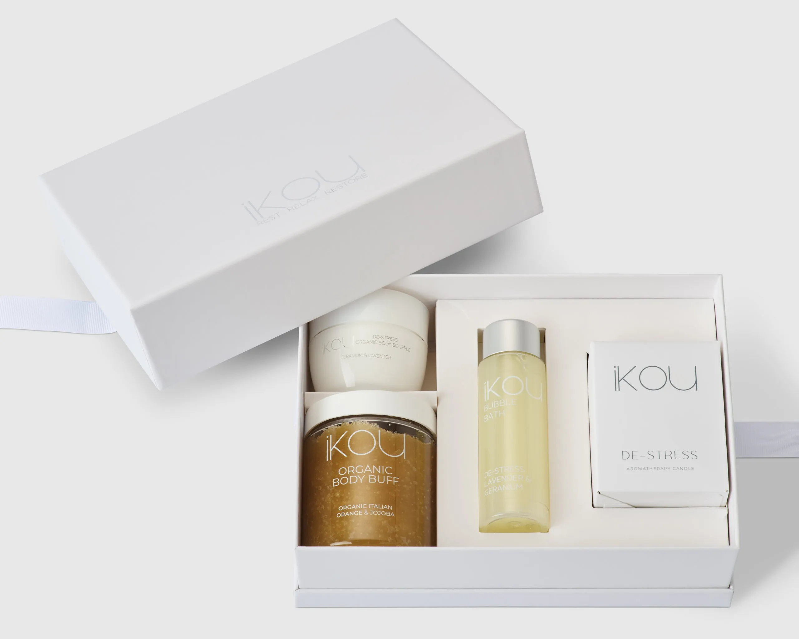 iKOU De-Stress and Restore Bath Ritual gift box